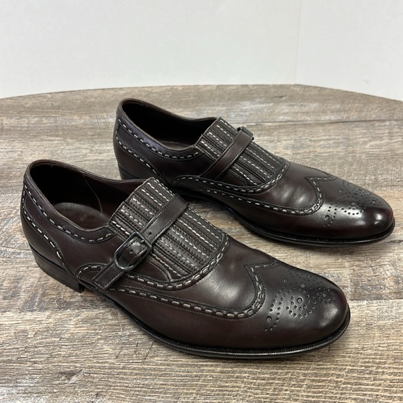 Bottega Veneta Men’s Wing Tip Single Monk Strap Loafers-Made in Italy Size 43/10 - Picture 3 of 11